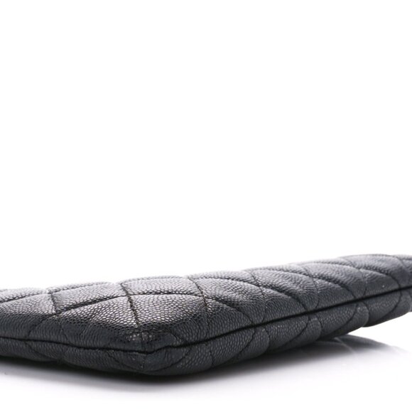 NEW AUTHENTIC CHANEL ZIP POUCH WALLET BLACK - Picture 3 of 3